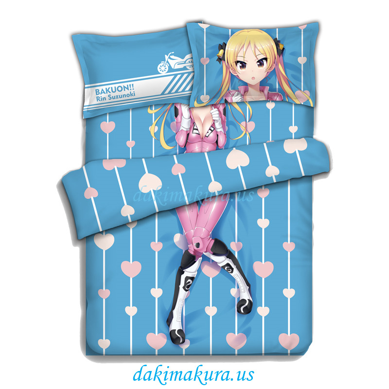 A maiden Japanese Anime Bed Sheet Duvet Cover with Pillow Covers